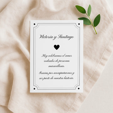 Agradecimiento Classic Wedding