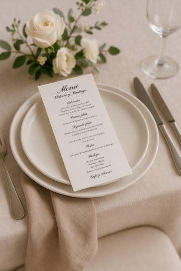 Menú Classic Wedding