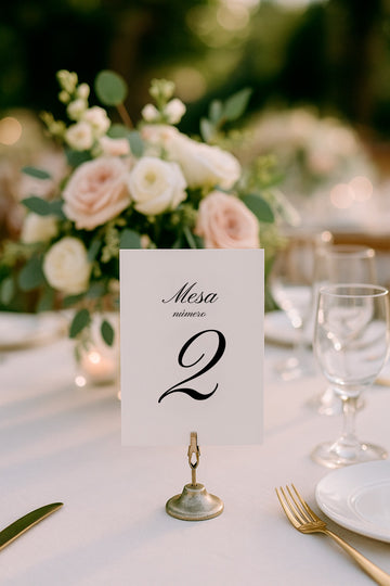 Números de Mesa Classic Wedding