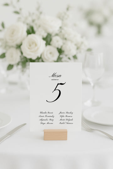 Plan de Mesa Classic Wedding
