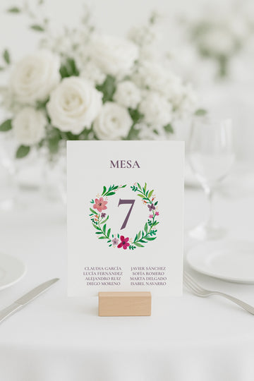 Plan de Mesa Floral Crown