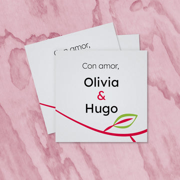 InvitaMagia - Etiqueta Modern Rose para bodas