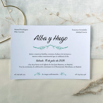 InvitaMagia - Invitación de Boda Vintage Leaf