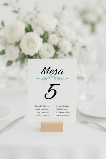 Plan de Mesa Vintage Leaf