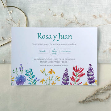 InvitaMagia - Invitación de Boda Watercolor Garden