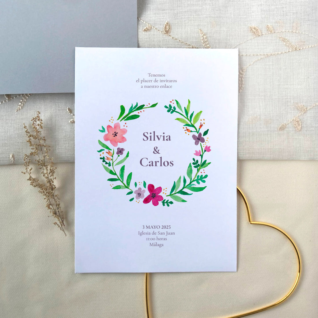 InvitaMagia - Invitación de bodas Floral Crown