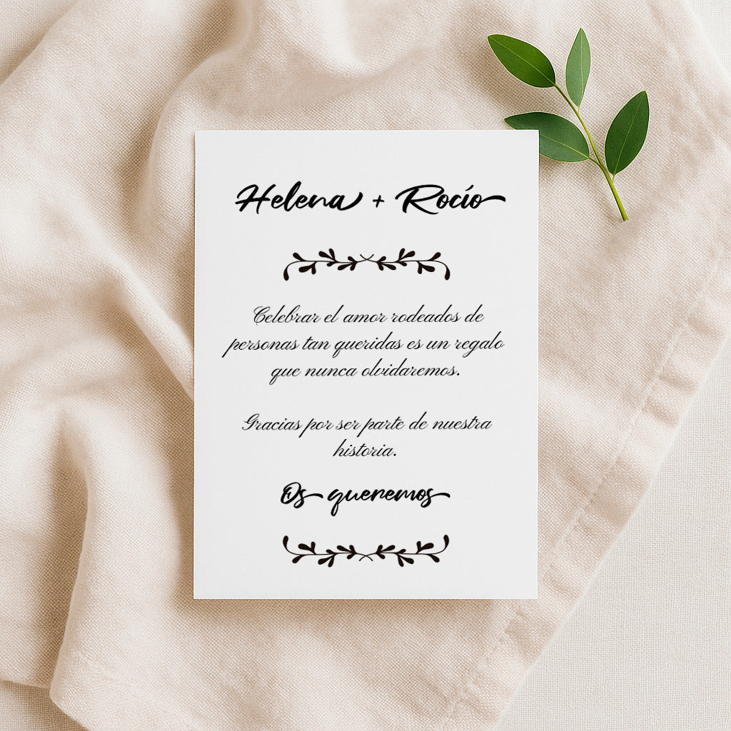Agradecimiento Modern & Simple