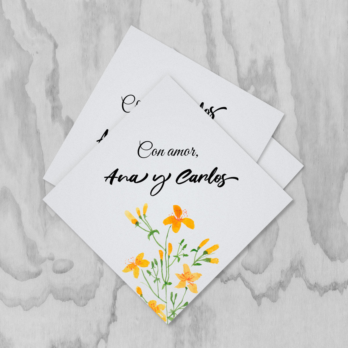 InvitaMagia - Etiqueta para Detalles de Boda St. John's Flower