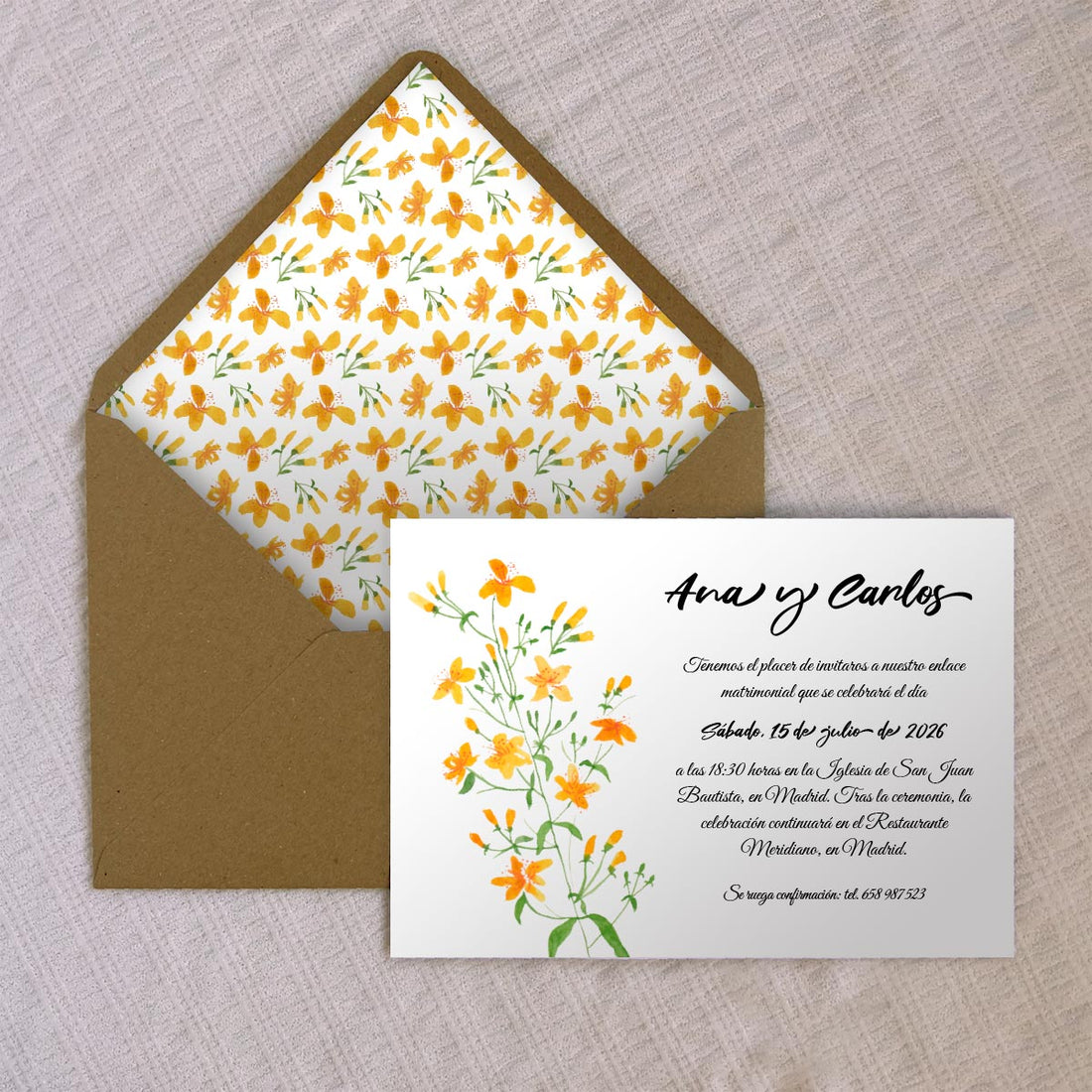 InvitaMagia - Invitación de Boda St. John's Flower 