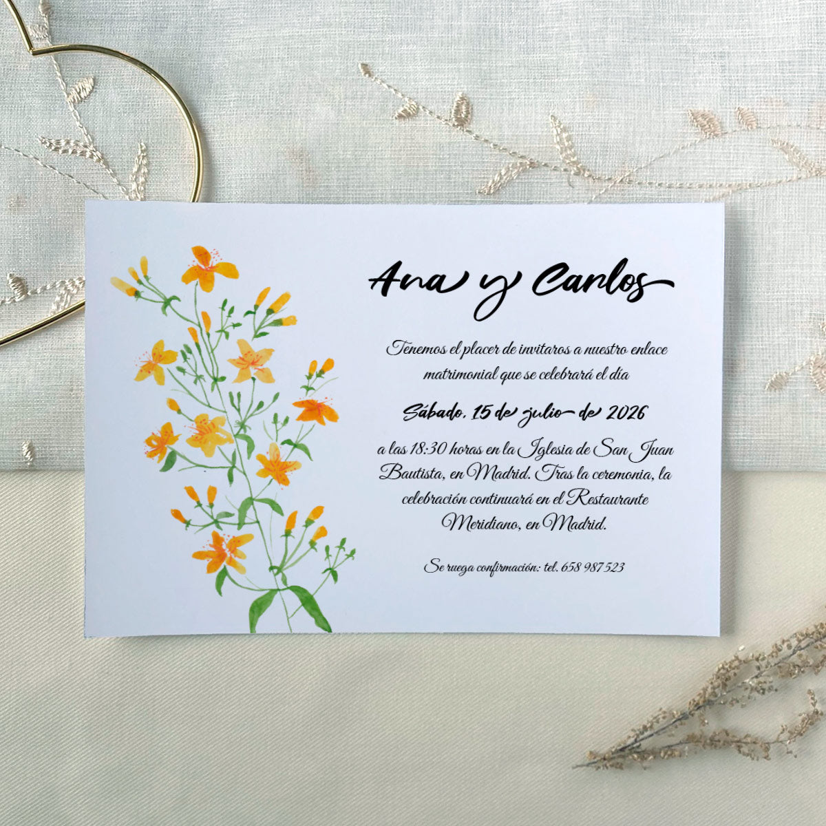 InvitaMagia - Invitación de Boda St. John's Flower 