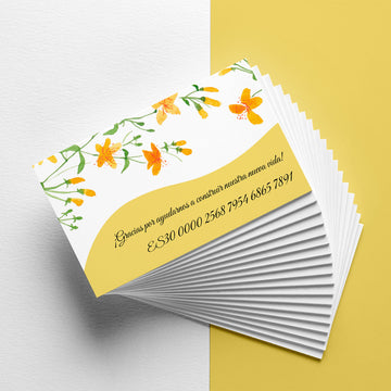 InvitaMagia - Tarjeta para número de cuenta de boda St. John's Flower