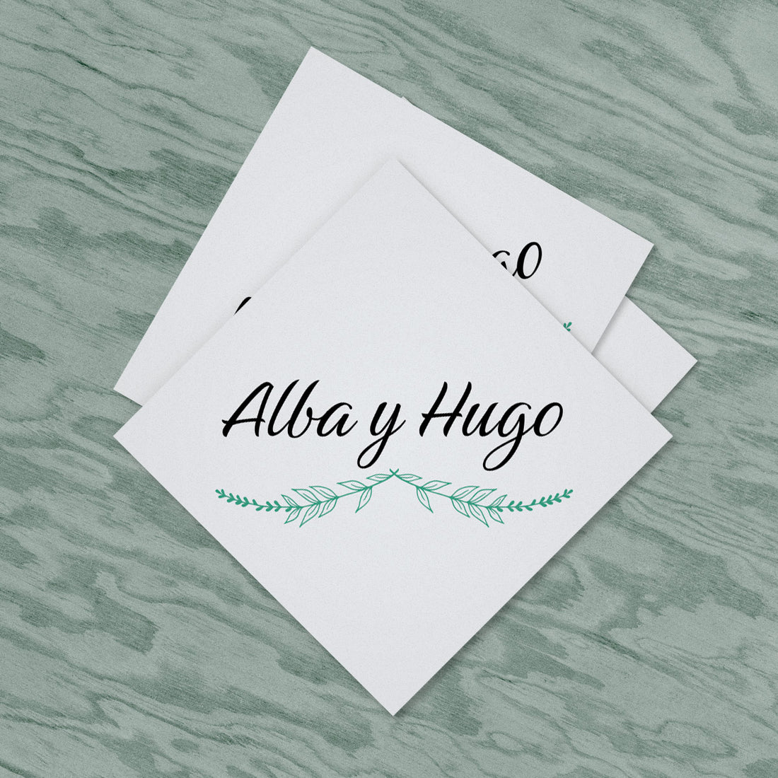 InvitaMagia - Etiqueta Vintage Leaf para detalles de boda