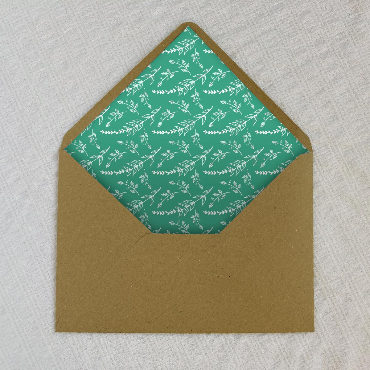 InvitaMagia - Sobre para Invitación de Boda Vintage Leaf