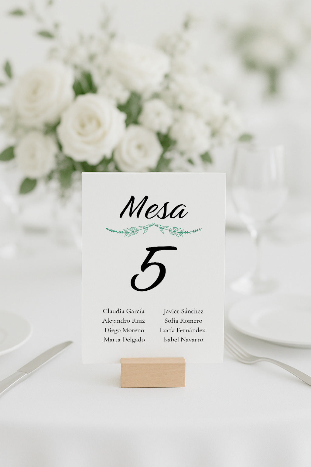 Plan de Mesa Vintage Leaf