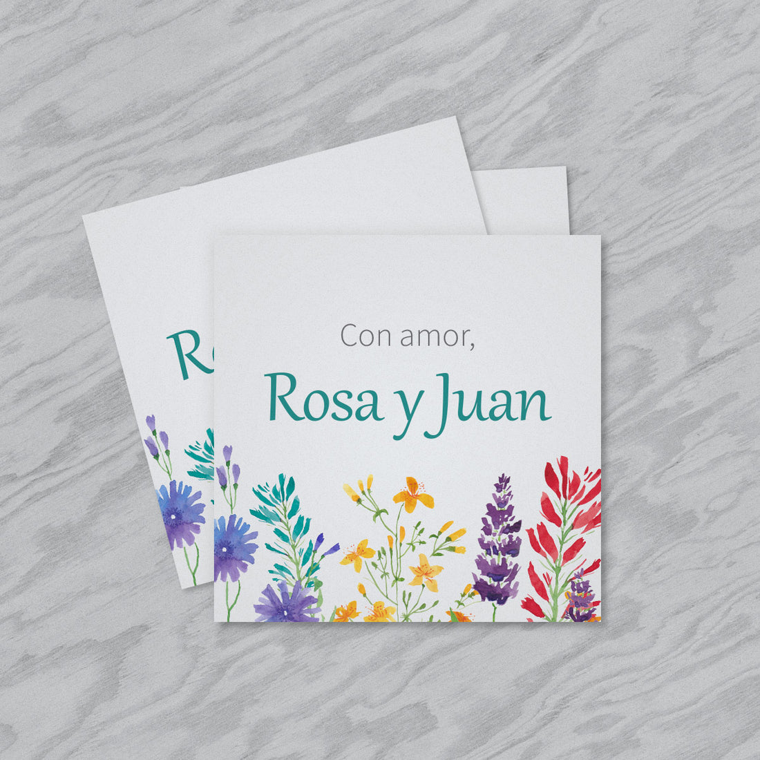 InvitaMagia - Etiqueta para detalle de Boda Watercolor Garden
