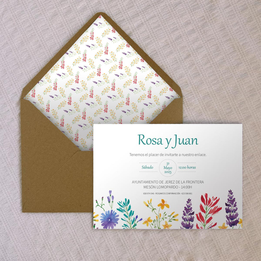 InvitaMagia - Invitación de Boda Watercolor Garden 