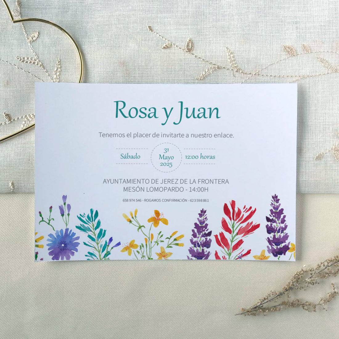 InvitaMagia - Invitación de Boda Watercolor Garden 