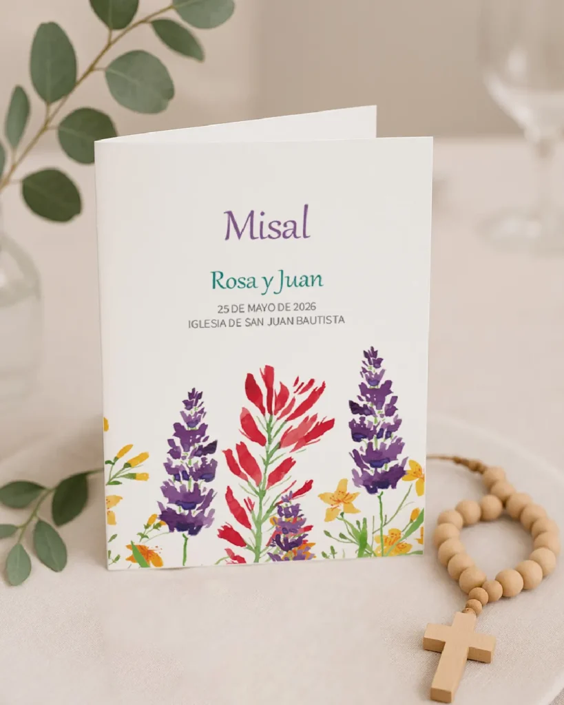 Invitación de Boda Acuarela 010 - Misal