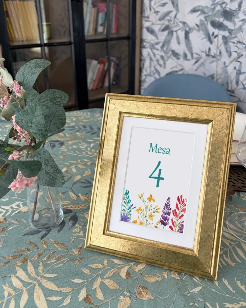 Invitación de Boda Acuarela 010 - Número de mesa