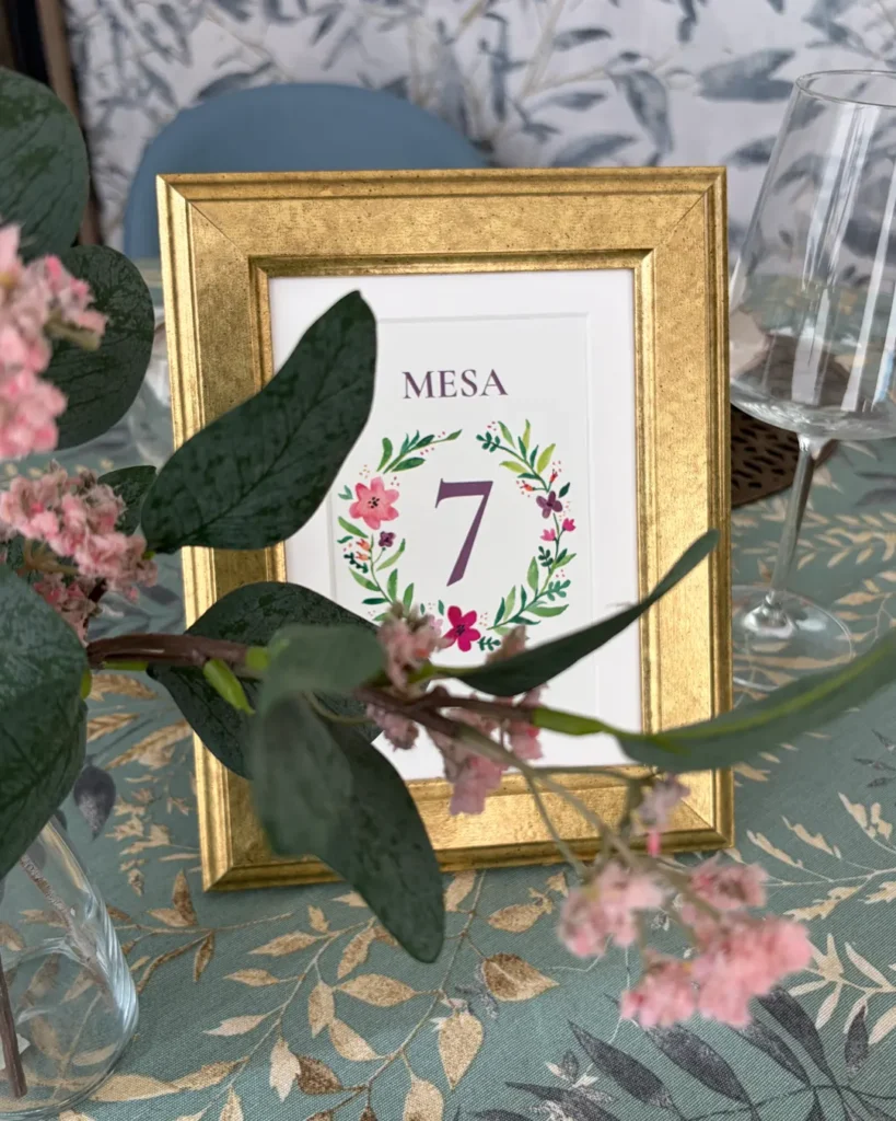 Invitación de Boda Acuarela 015 - Número de mesa