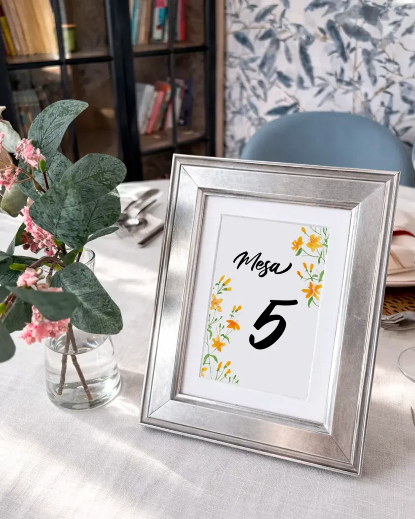 Invitación de Boda Acuarela 020 - Número de Mesa