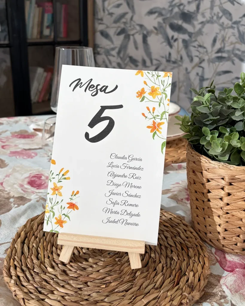 Invitación de Boda Acuarela 020 - Plan de Mesa