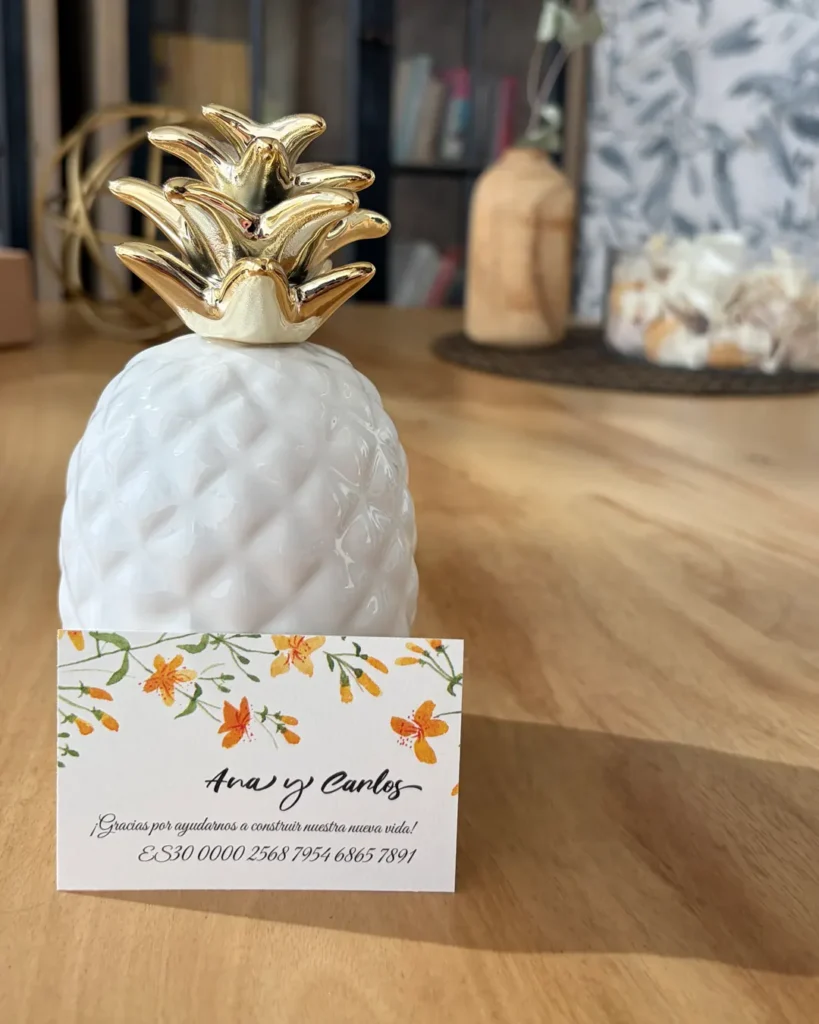 Invitación de Boda Acuarela 020 - Tarjeta de número de cuenta