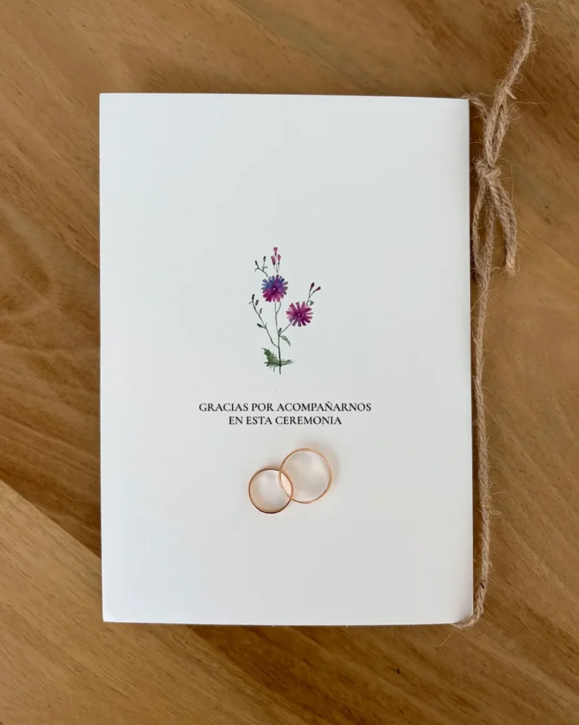 Invitación de Boda Acuarela 030 - Misal, trasera