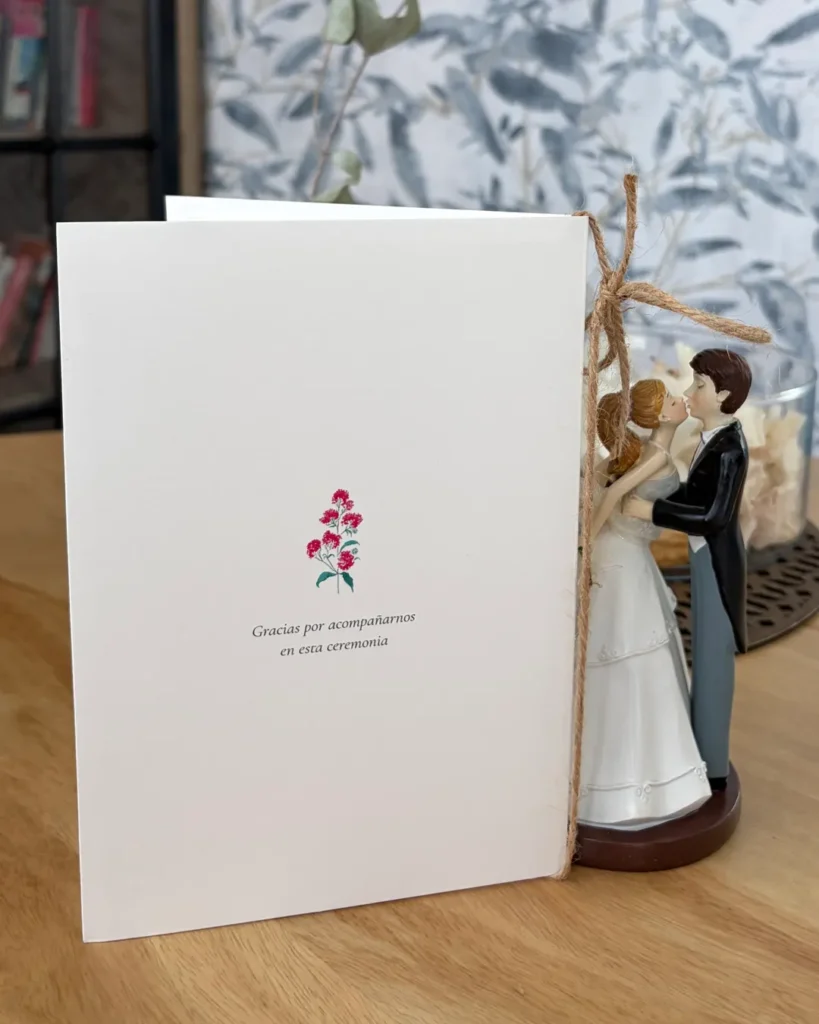 Invitación de Boda Acuarela 025 - Misal, trasera