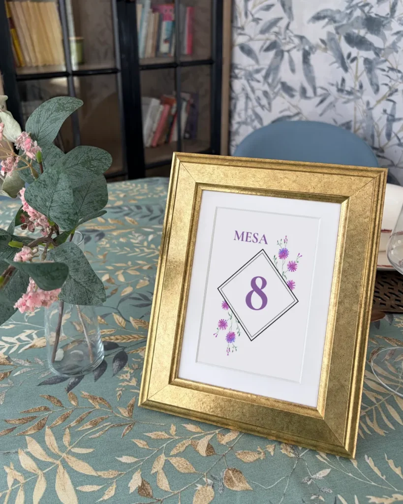 Invitación de Boda Acuarela 030 - Número de mesa