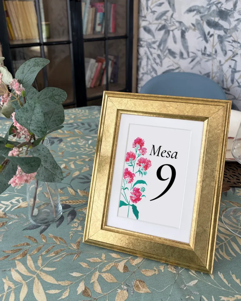 Invitación de Boda Acuarela 025 - Número de mesa