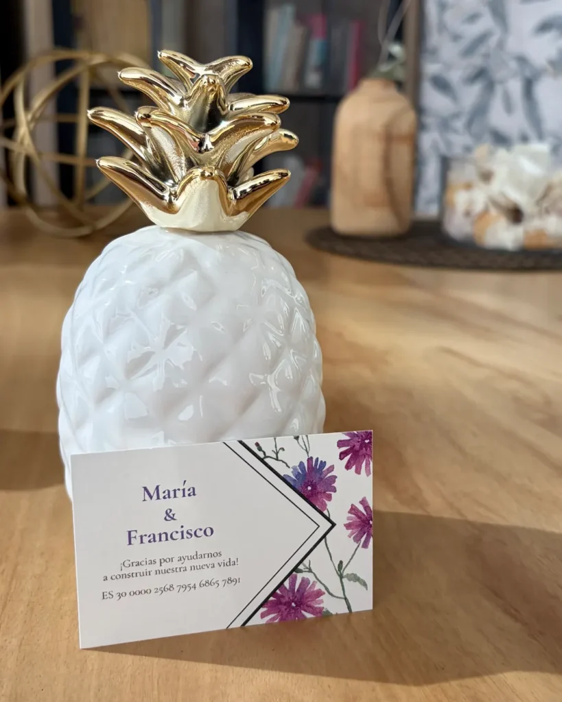 Invitación de Boda Acuarela 030 - Tarjeta para número de cuenta