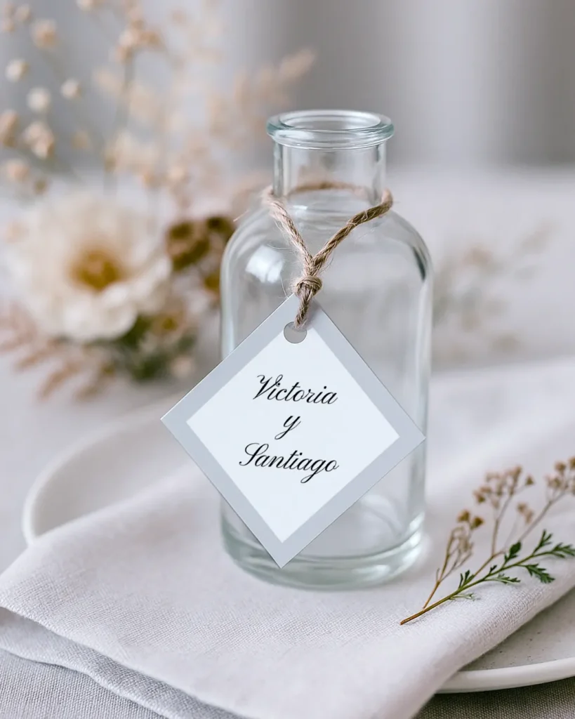 Invitación de Boda Clásica 010 - Etiqueta para regalo