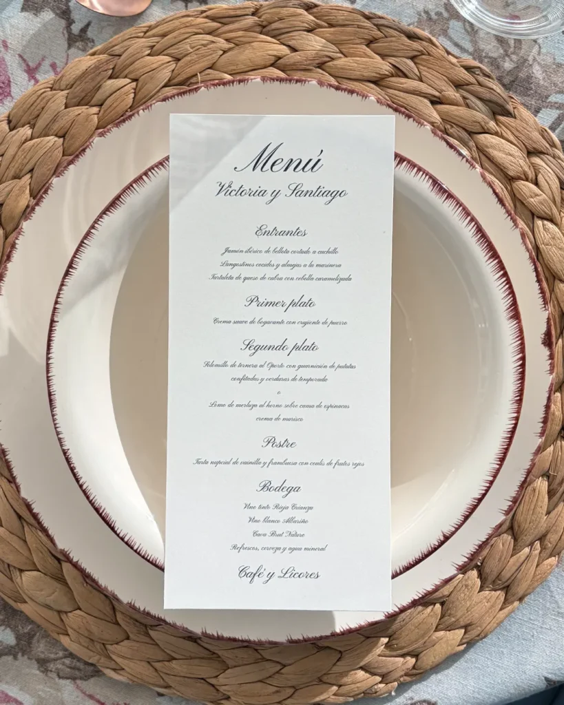 Invitación de Boda Clásica 010 - Menú