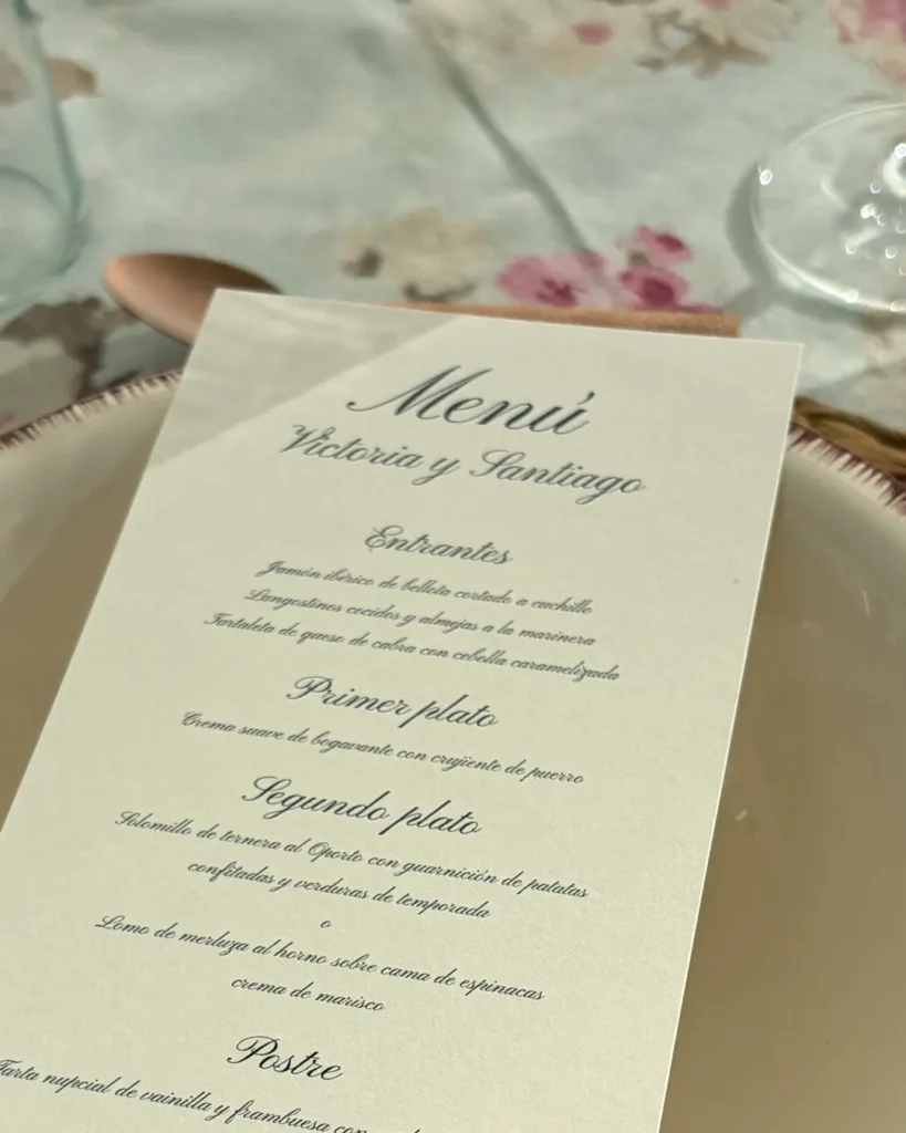 Invitación de Boda Clásica 010 - Menú, detalle