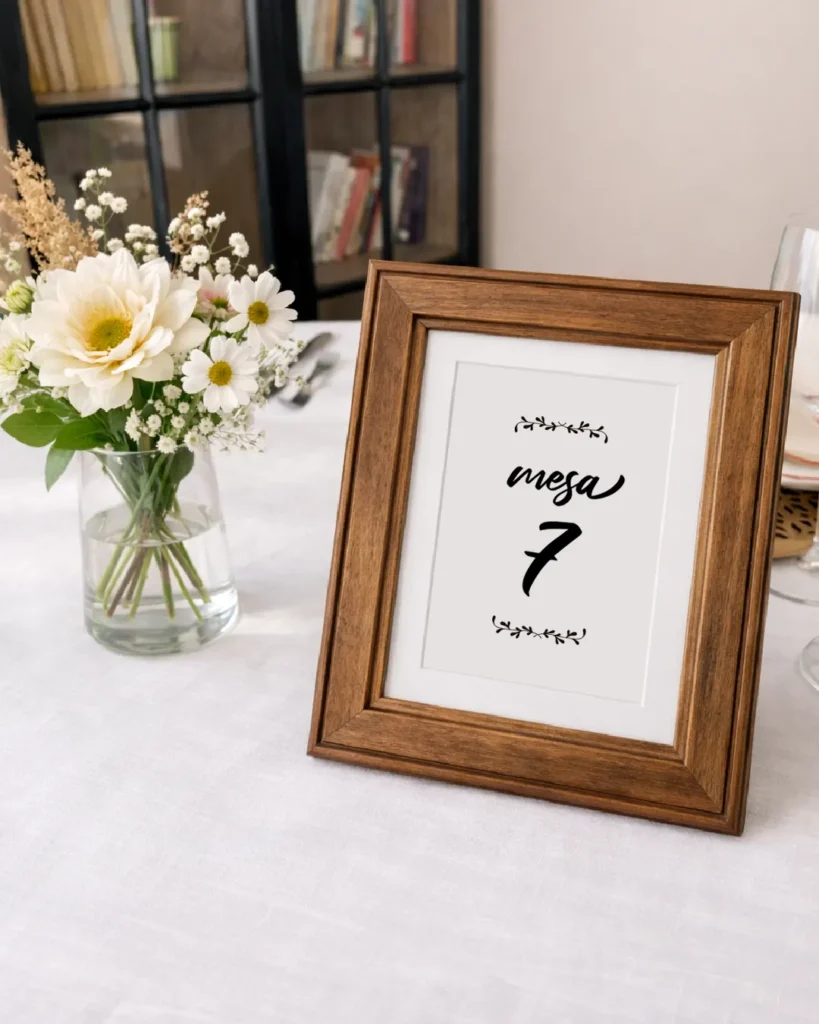 Invitación de Boda Clásica 015 - Número de mesa