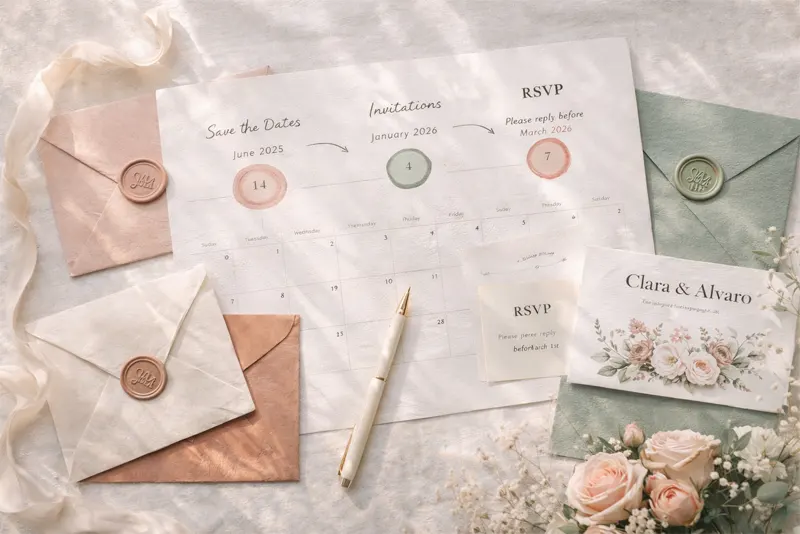 ¿Cuándo enviar las invitaciones de boda? Guía sin errores - InvitaMagia